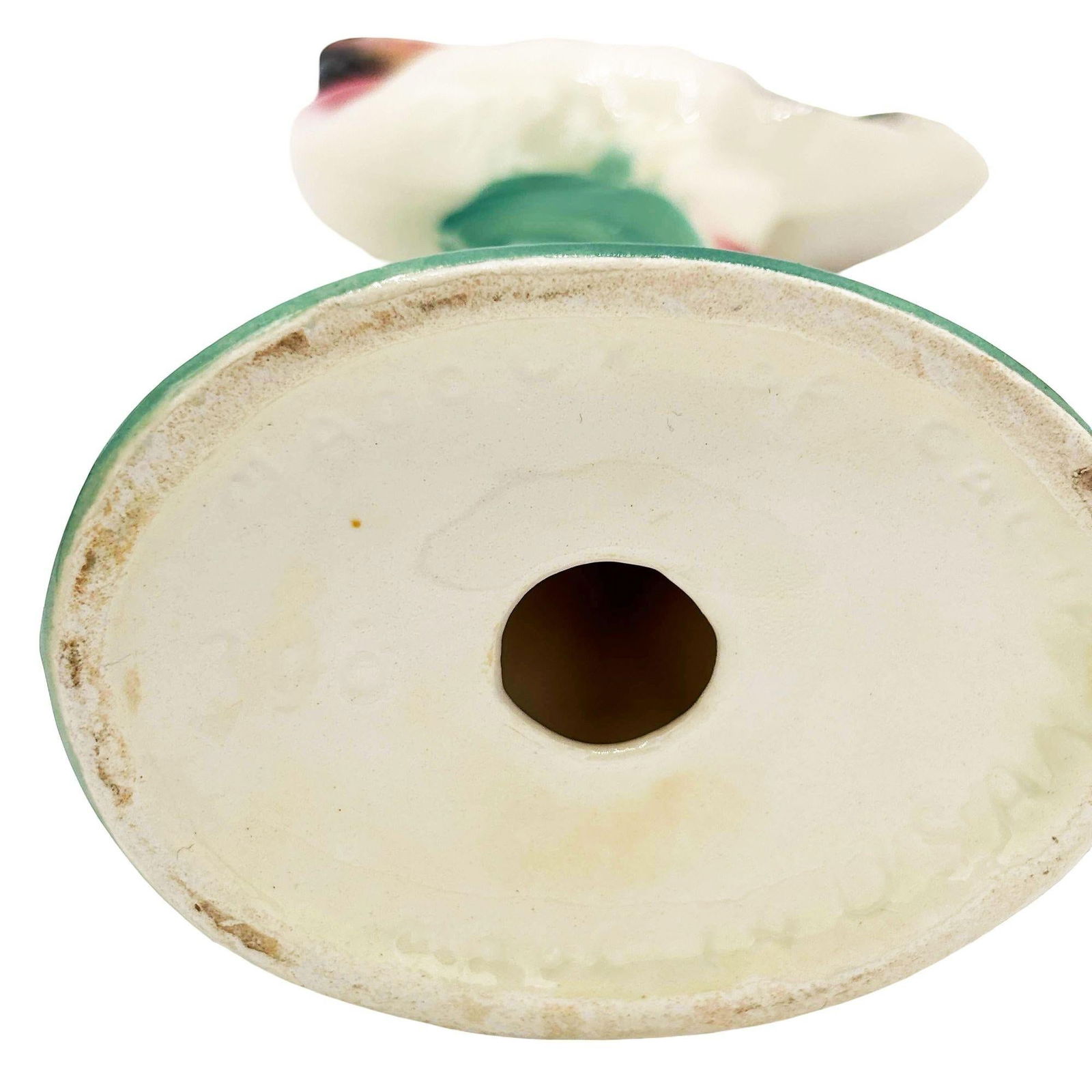 Mid-century Ceramic Flamingo Figurine Set in Tropical Pond Tray by Maddux - 6