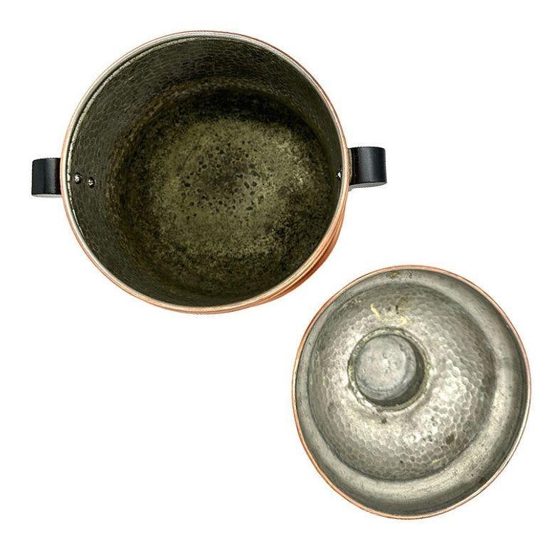 Hammered Copper Tin Lined Humidor w/ Bakelite Handles by Revere - 13