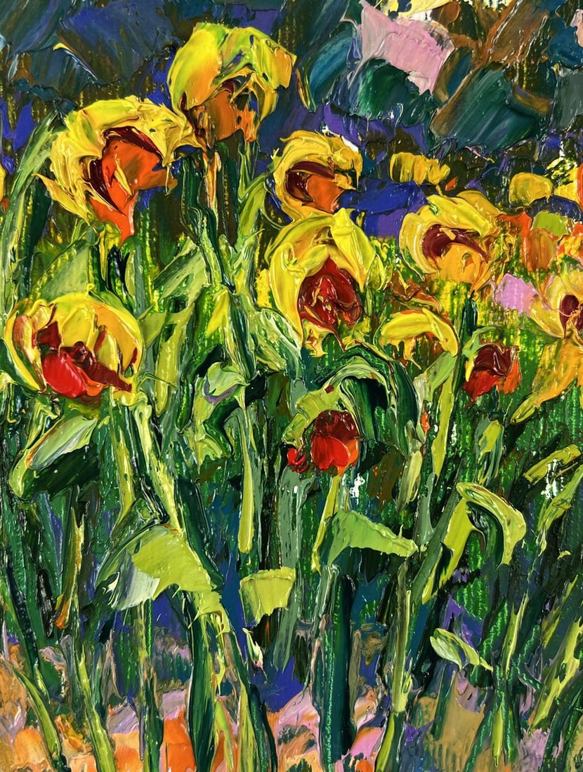 Oil painting A path through a field of sunflowers Oleksiy Ivanyuk - 5