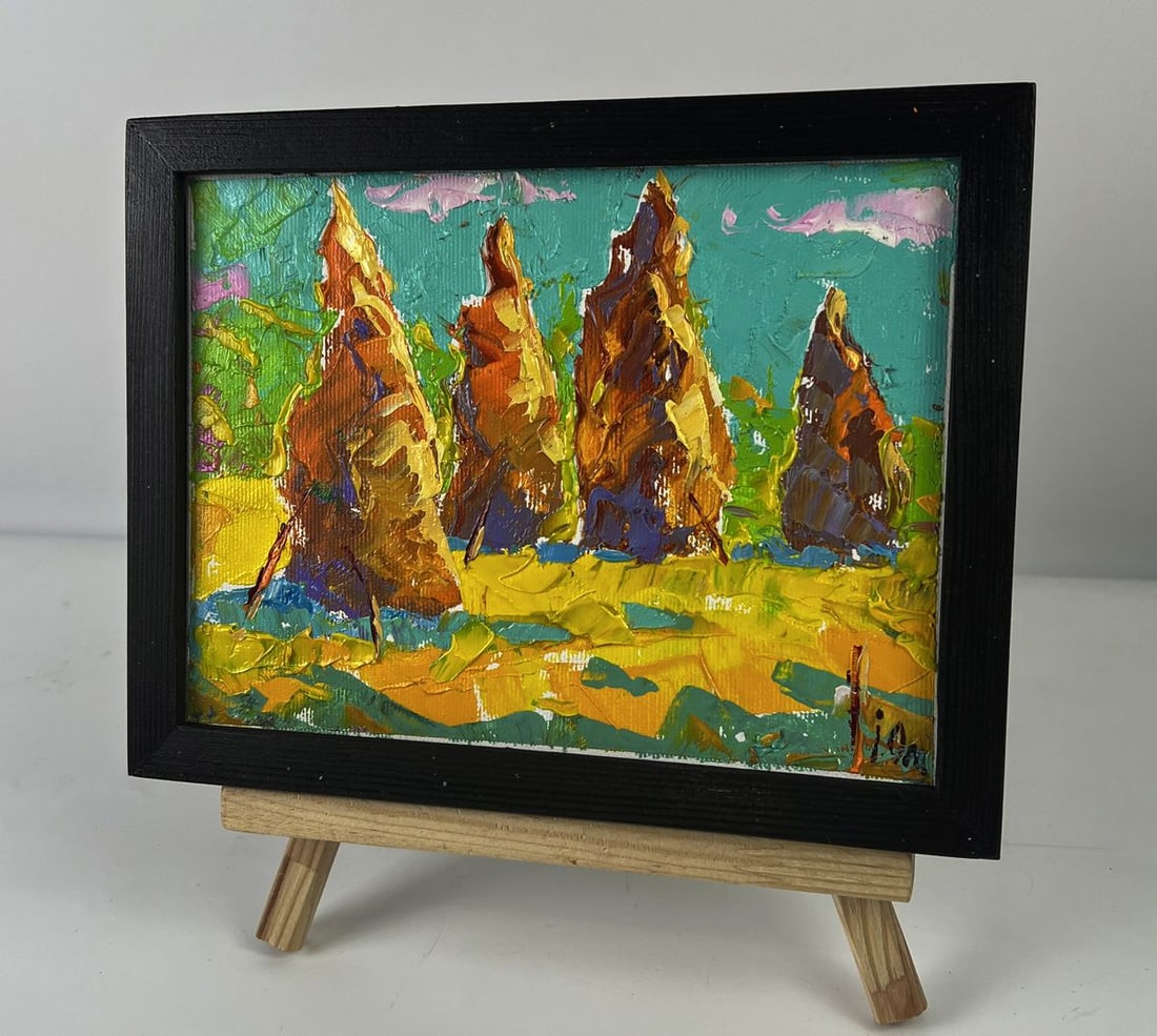 Oil painting Haystacks on a warm day Oleksiy Ivanyuk - 2