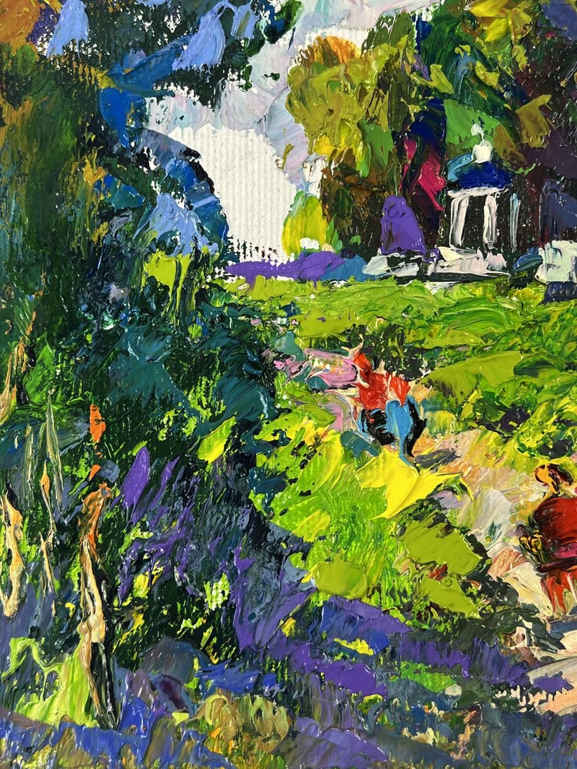 Oil painting Gazebo in a forest park Oleksiy Ivanyuk - 5