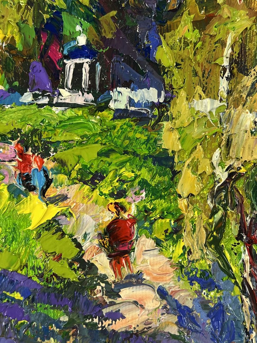 Oil painting Gazebo in a forest park Oleksiy Ivanyuk - 7