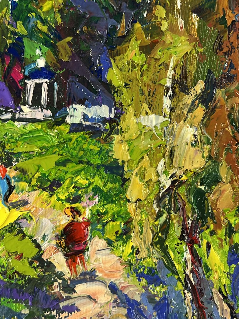 Oil painting Gazebo in a forest park Oleksiy Ivanyuk - 8