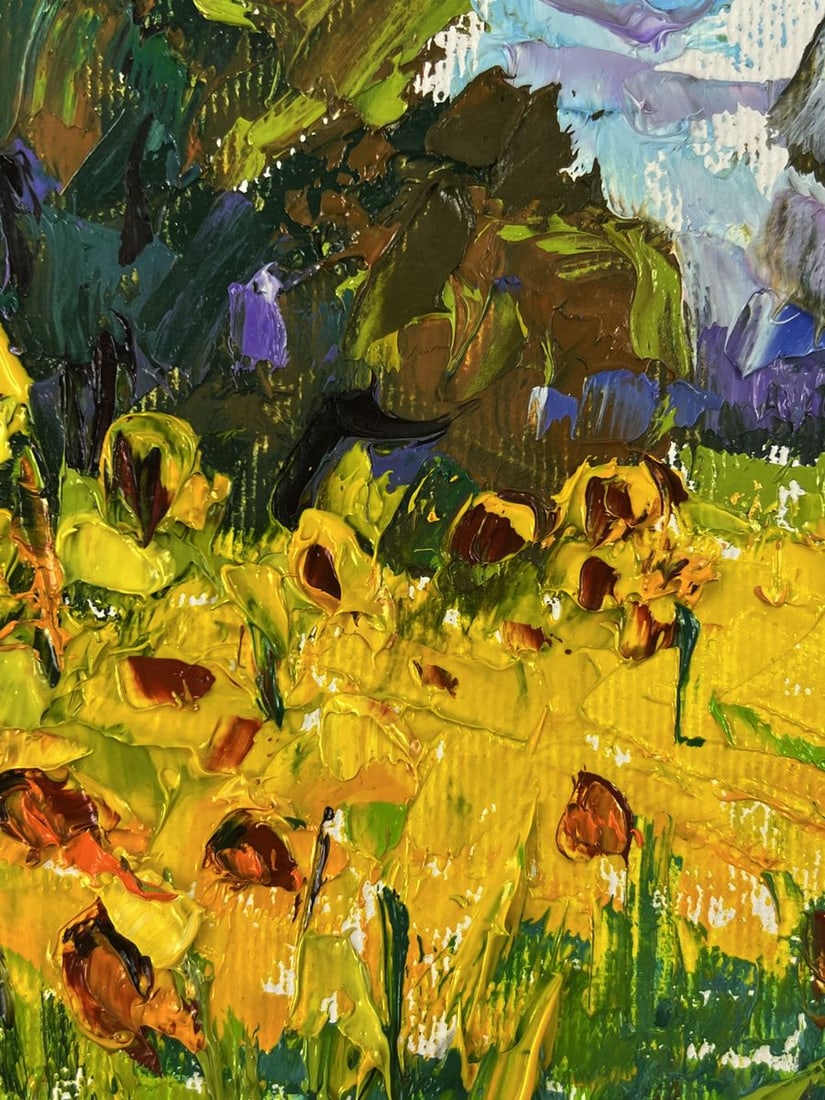 Oil painting Sunflowers are blooming in the field Oleksiy Ivanyuk - 8