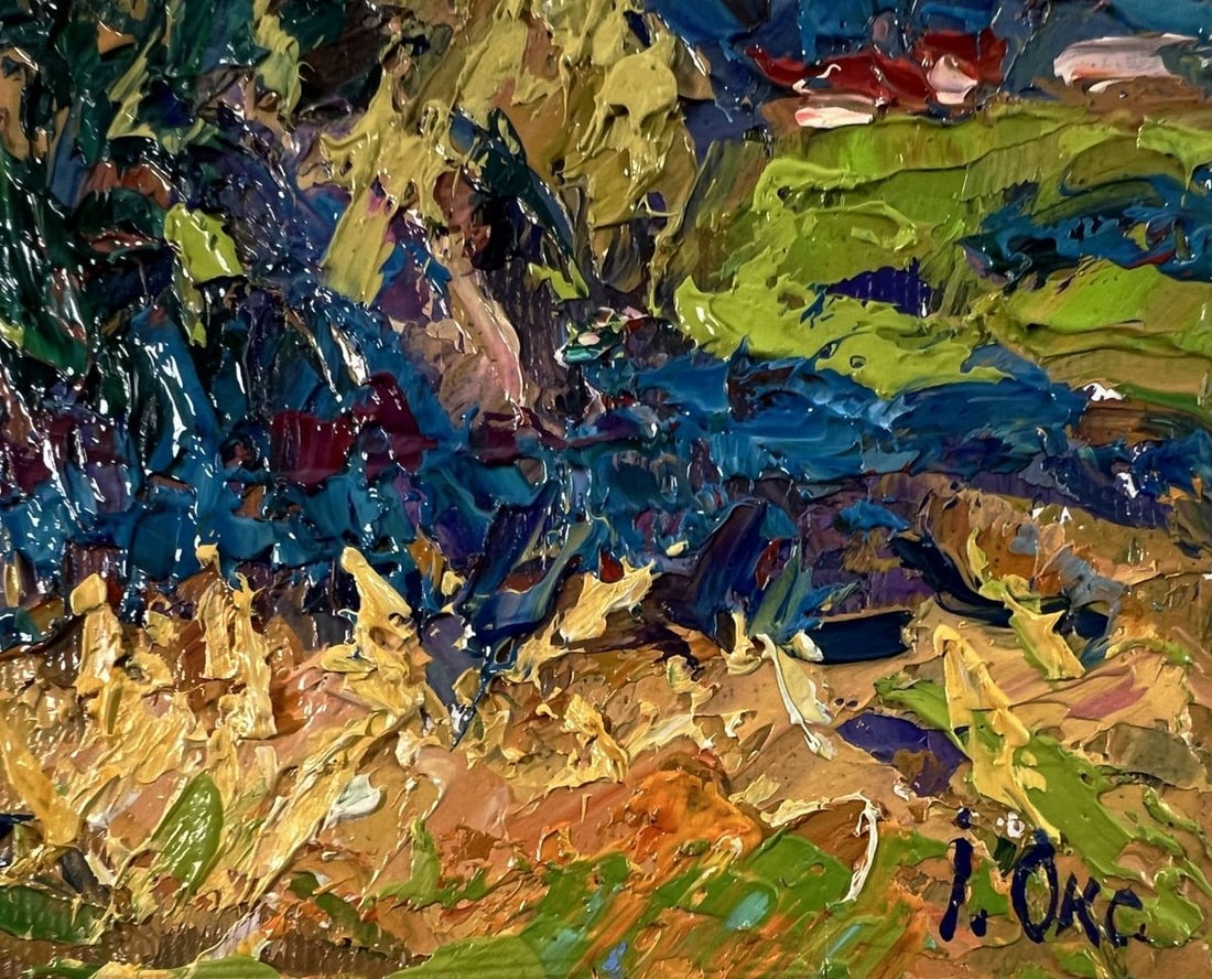 Oil painting Summer haymaking Oksana Ivanyuk - 5