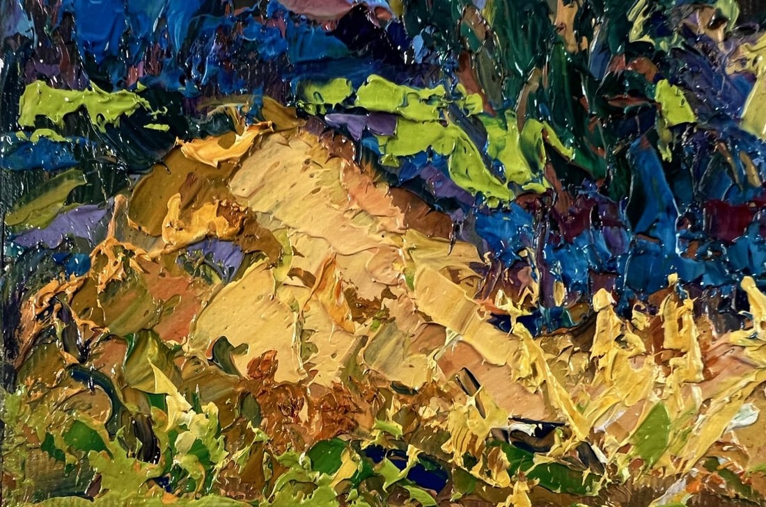 Oil painting Summer haymaking Oksana Ivanyuk - 6