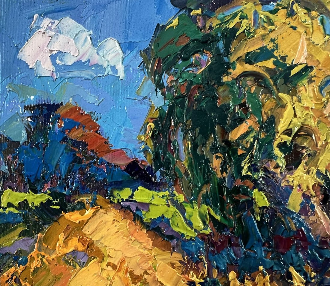 Oil painting Summer haymaking Oksana Ivanyuk - 7