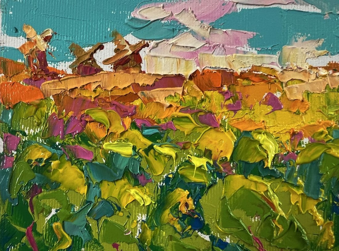 Oil painting Summer forest and fields Oleksiy Ivanyuk - 7