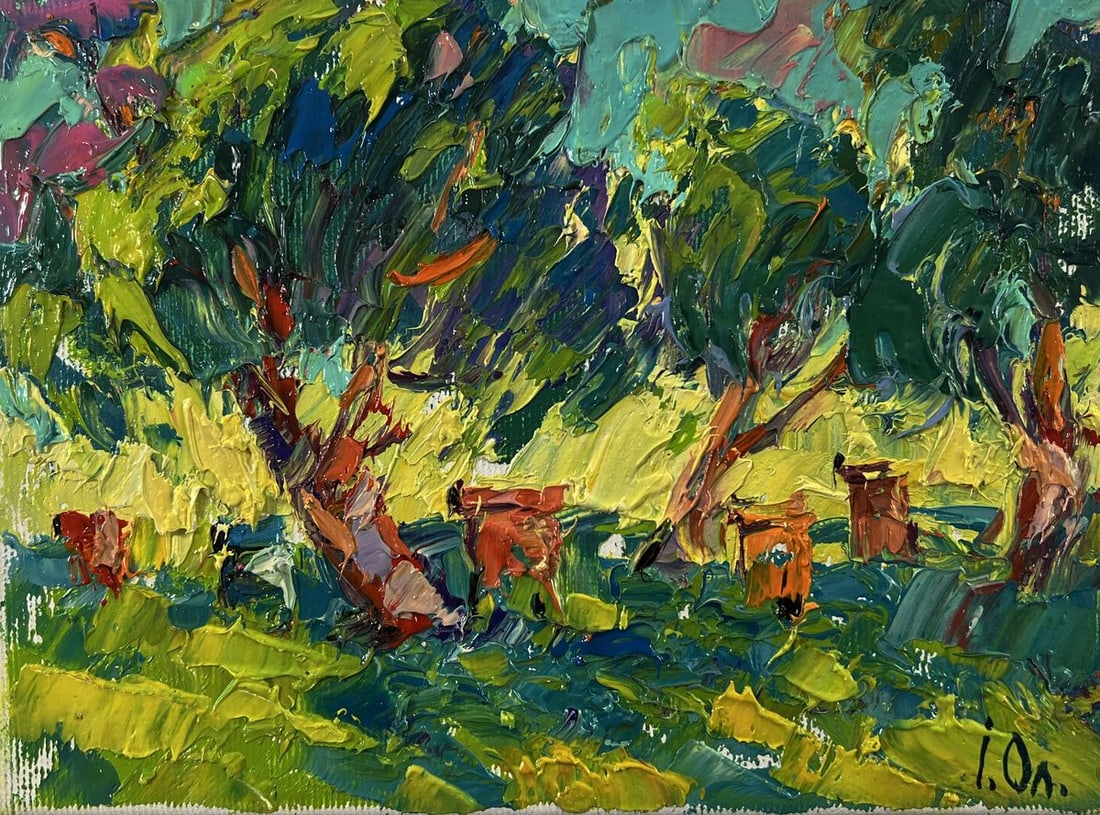 Oil painting In the shade of the trees Oleksiy Ivanyuk - 3