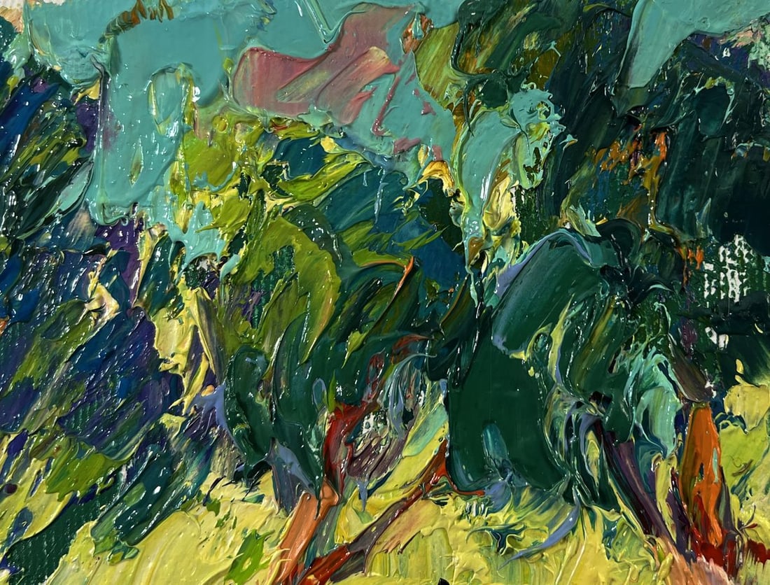 Oil painting In the shade of the trees Oleksiy Ivanyuk - 4