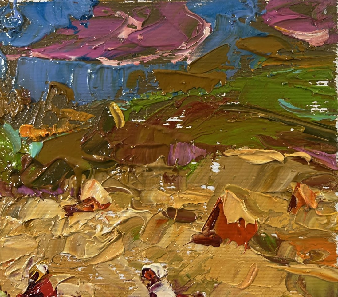 Oil painting Harvesting hay in the field Oleksiy Ivanyuk - 4