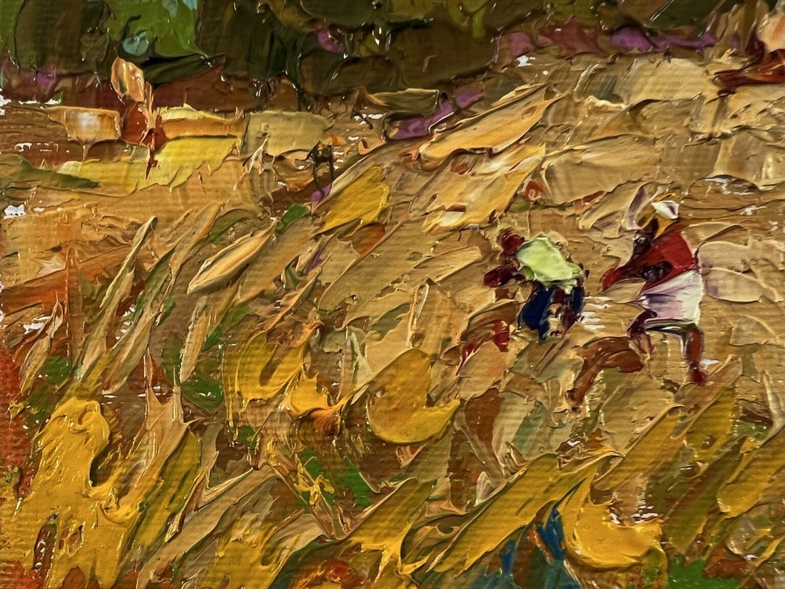 Oil painting Harvesting hay in the field Oleksiy Ivanyuk - 6