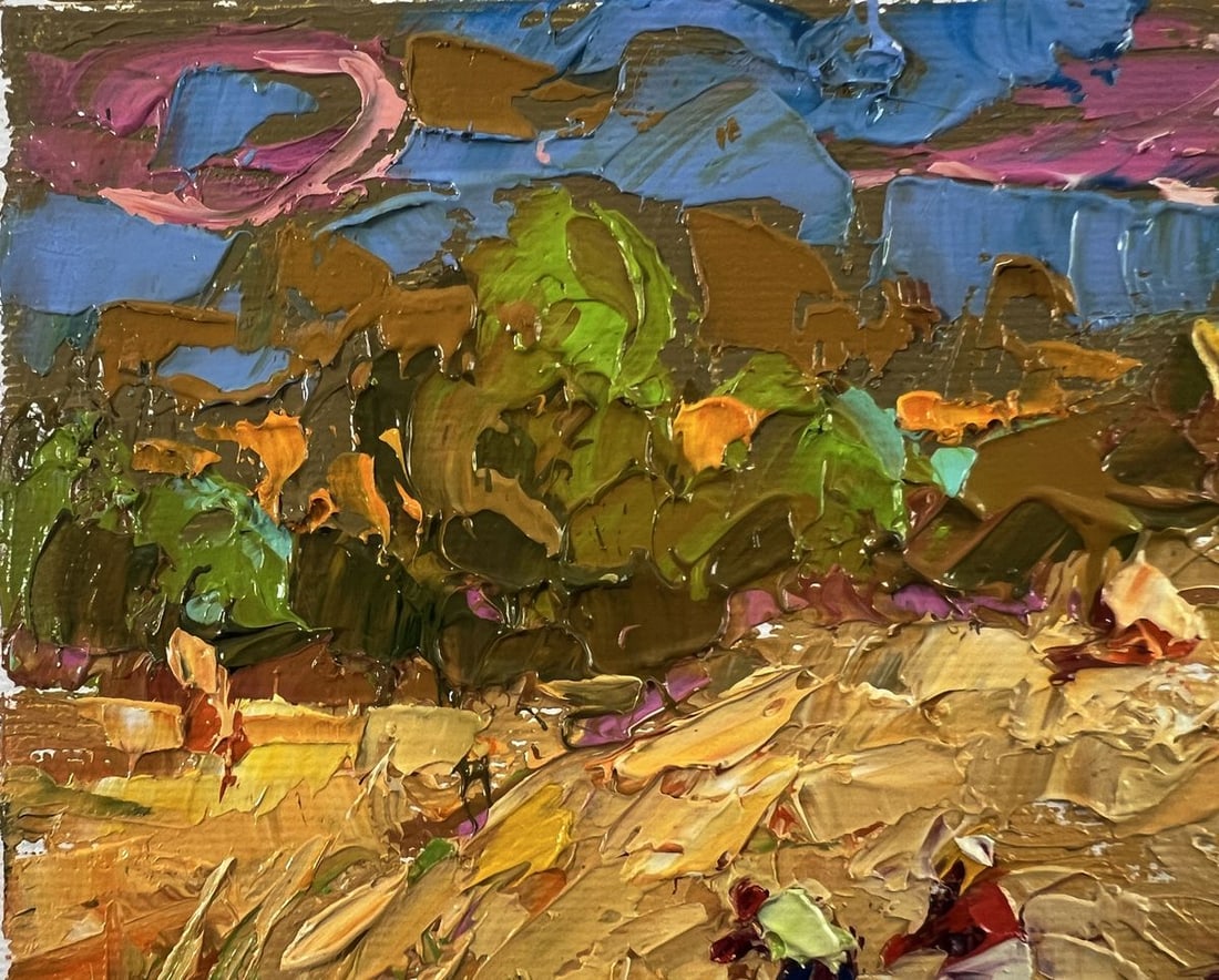 Oil painting Harvesting hay in the field Oleksiy Ivanyuk - 7