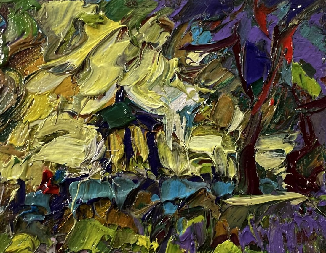 Oil painting City summer park Oleksiy Ivanyuk - 4