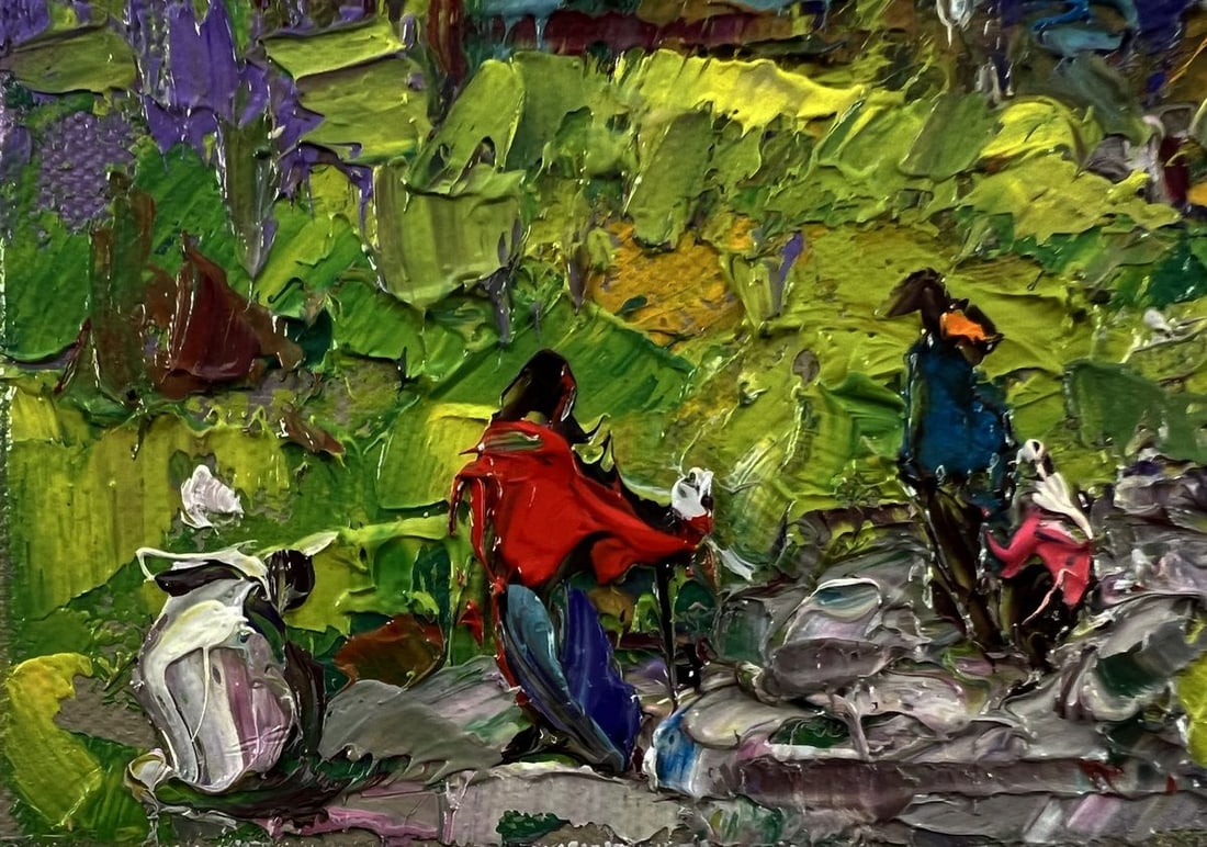 Oil painting City summer park Oleksiy Ivanyuk - 6