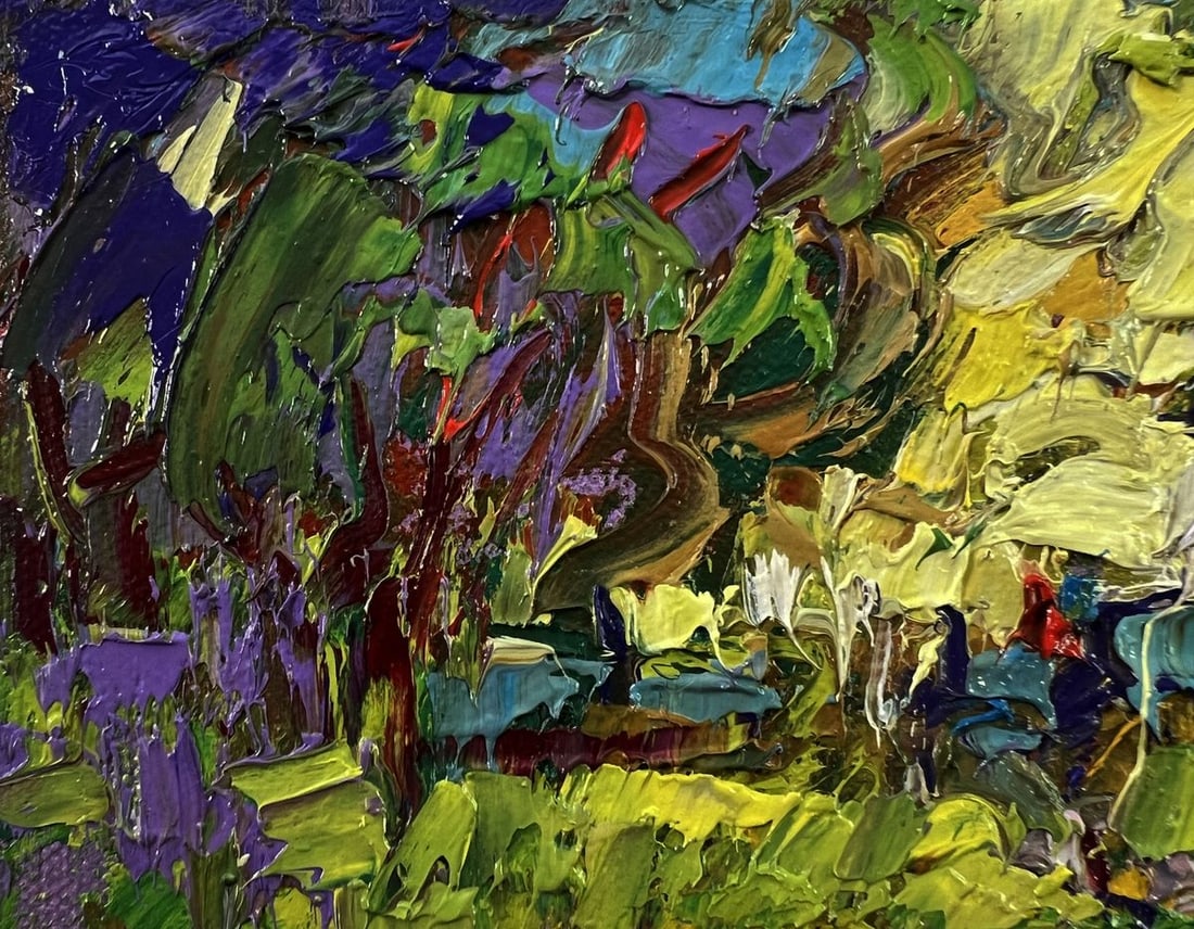 Oil painting City summer park Oleksiy Ivanyuk - 7