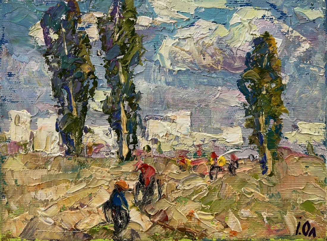 Oil painting Heat outside the city Oleksiy Ivanyuk - 3