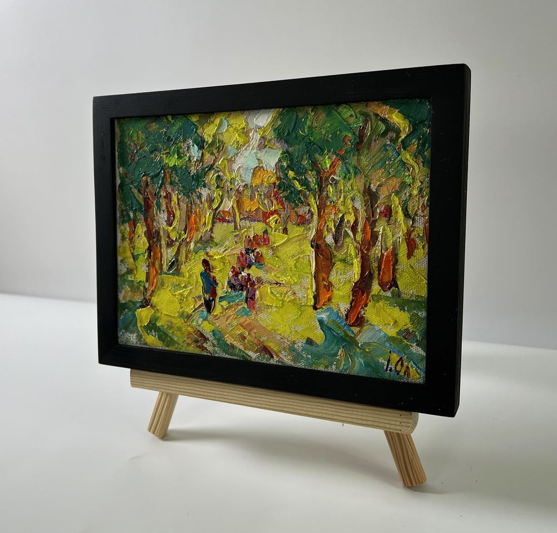 Oil painting On a walk in the forest Oleksiy Ivanyuk - 2