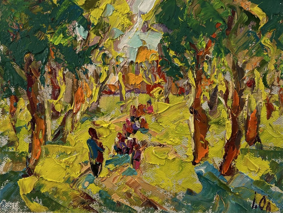 Oil painting On a walk in the forest Oleksiy Ivanyuk - 3