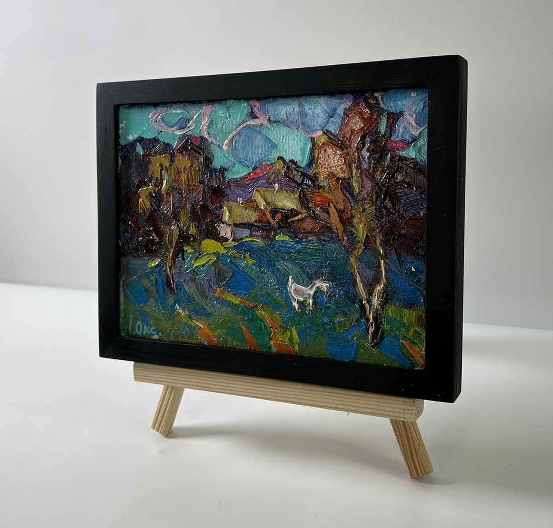 Oil painting Day outside the village Oksana Ivanyuk - 2