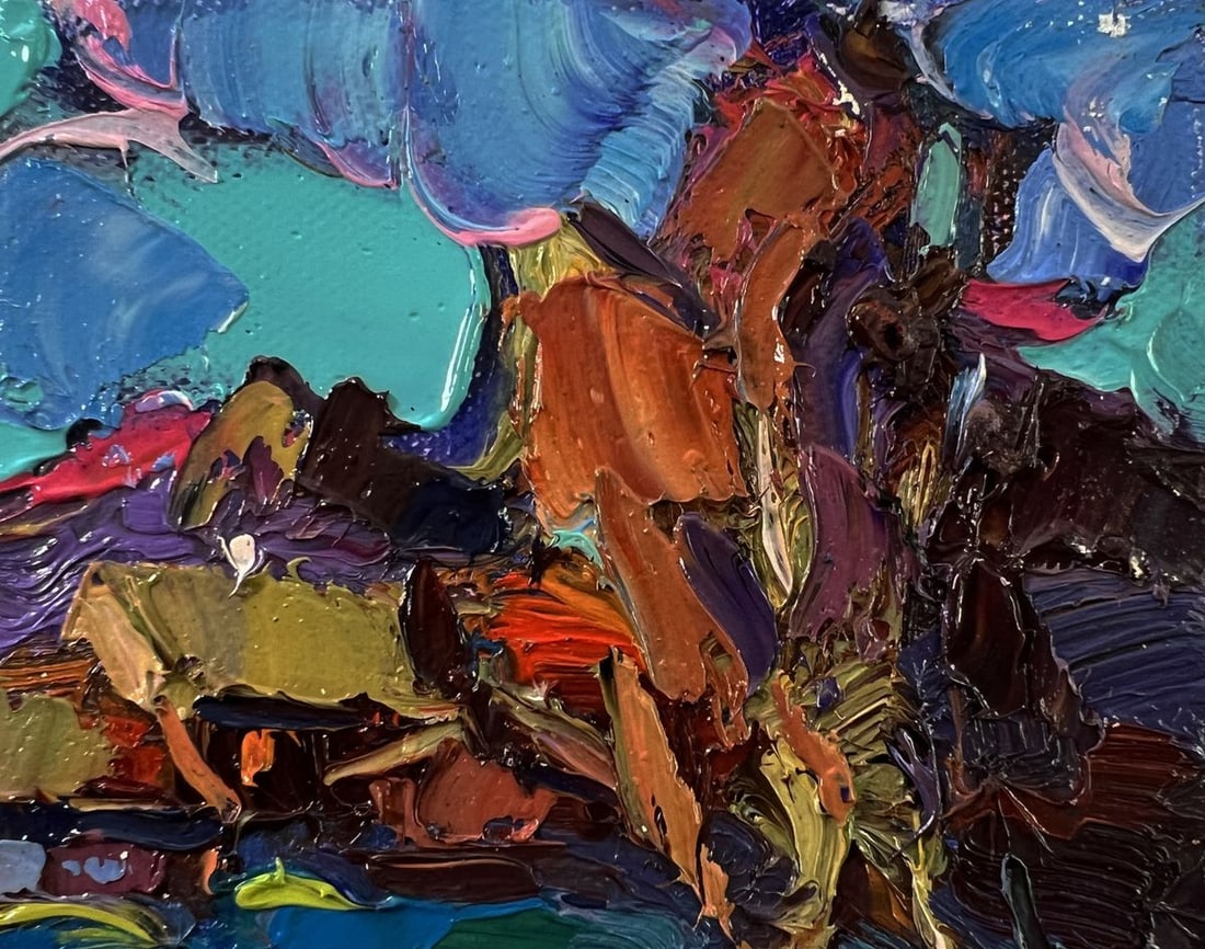 Oil painting Day outside the village Oksana Ivanyuk - 4