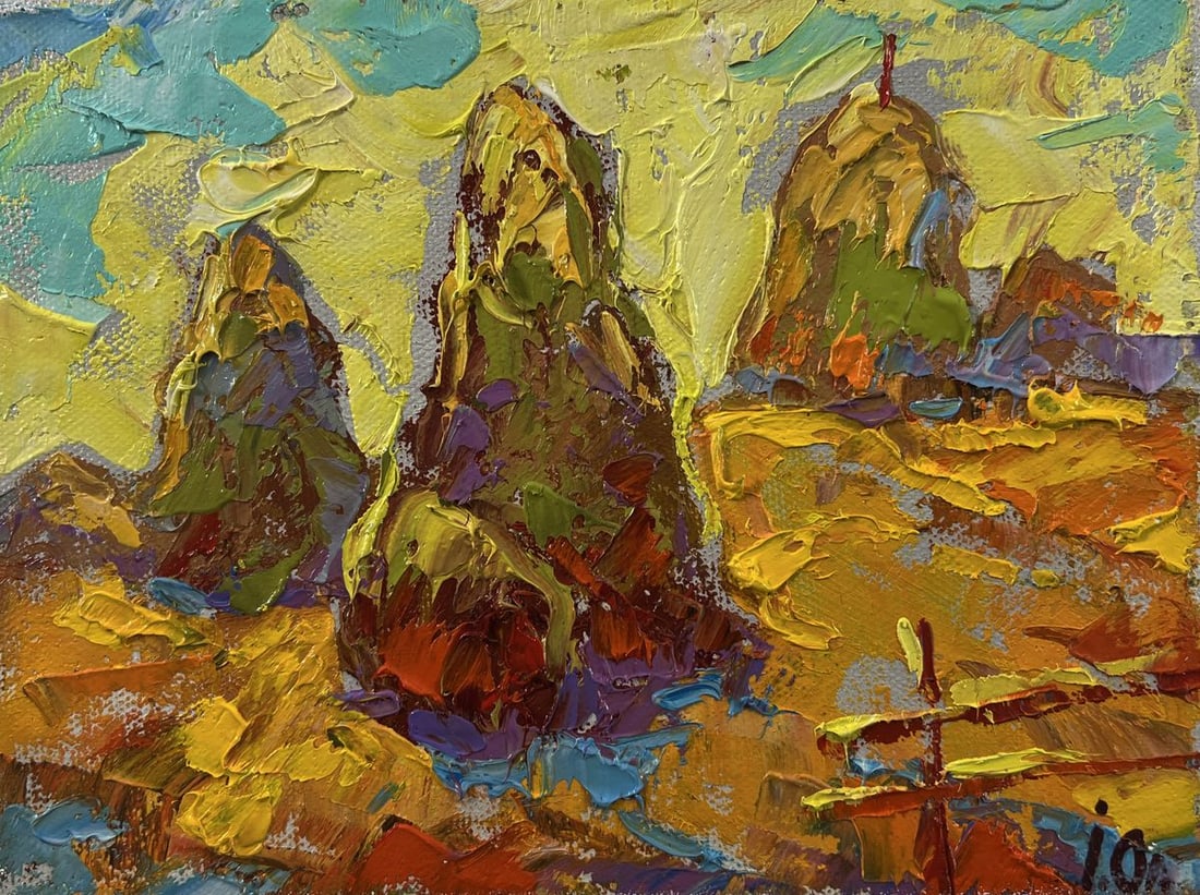 Oil painting Dawn in the field Oleksiy Ivanyuk - 3