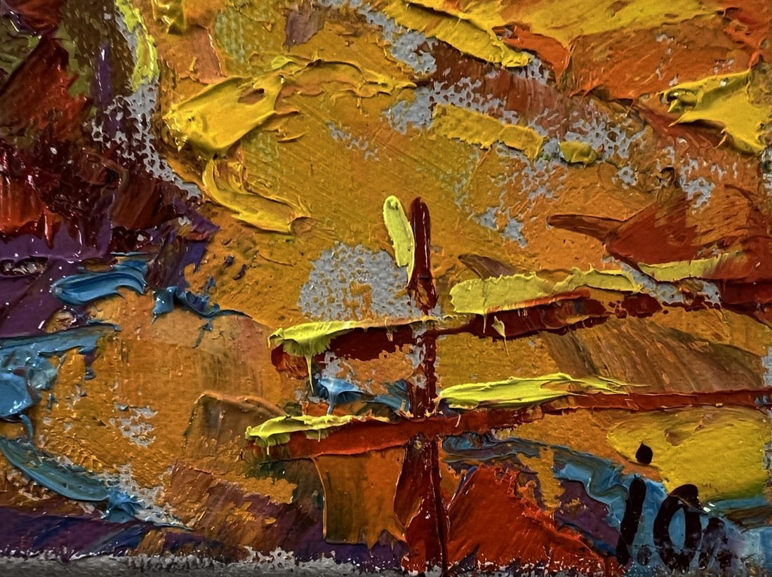 Oil painting Dawn in the field Oleksiy Ivanyuk - 5