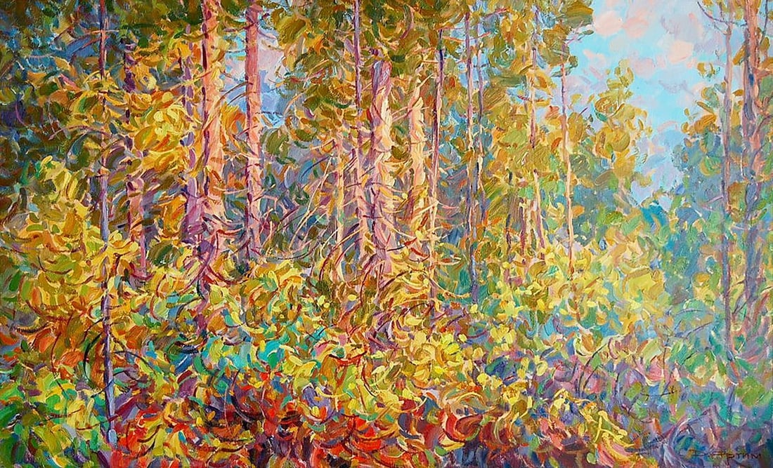 Oil painting Merry forest Kotmin Dmitry: Title: Oil painting Merry forest Kotmin Dmitry Description: №Kotmin 36 *** ABOUT THIS PAINTING *** * TITLE: "Merry forest" * ARTISTS: Kotmin Dmitry * SIZE: 50x80 cm/'19.68x31.49 inches' * MEDIUM