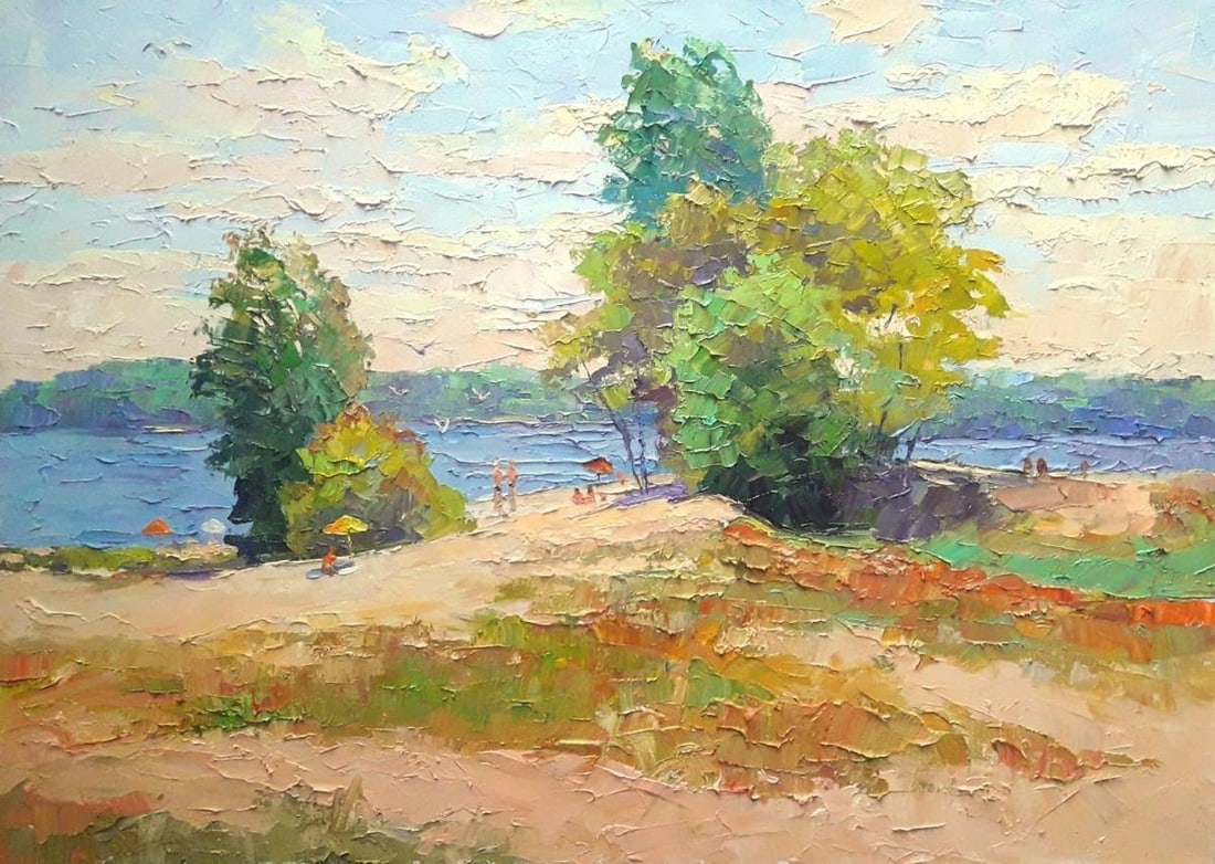 oil painting Dnieper beach Serdyuk Boris Petrovich: Title: oil painting Dnieper beach Serdyuk Boris Petrovich Description: №SERB 752 *** ABOUT THIS PAINTING *** * TITLE: "Dnieper beach" * ARTISTS: Serdyuk Boris Petrovich * SIZE: 50х70cm/19.