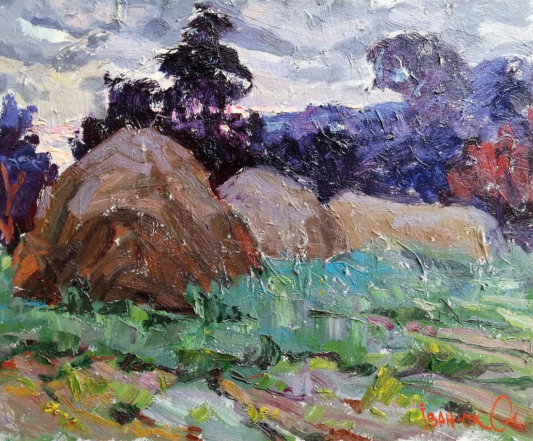 Oil painting It's getting dark Kalenyuk Alex: Title: Oil painting It's getting dark Kalenyuk Alex Description: №Kalen 138 *** ABOUT THIS PAINTING *** * TITLE: "It's getting dark" * ARTISTS: Kalenyuk Alex * SIZE: 60x50 cm/'23.62x19.68 inches