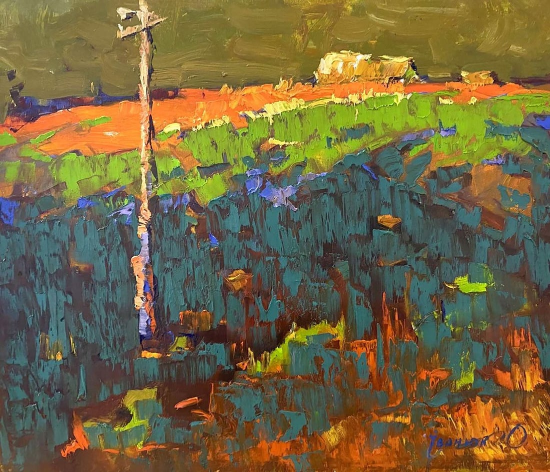 Oil painting Evening ray Alex Kalenyuk: Title: Oil painting Evening ray Alex Kalenyuk Description: №Kalen 1229 The oil painting entitled "Evening ray" amazes with its brightness and energy. Impasto brush strokes, applied with strength