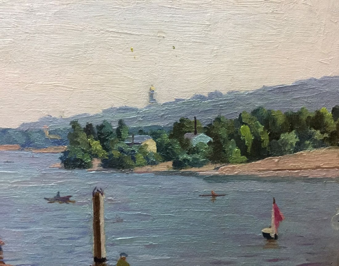 Oil painting Rest by the river Leonid Konstantinovich Kudryavtsev - 6