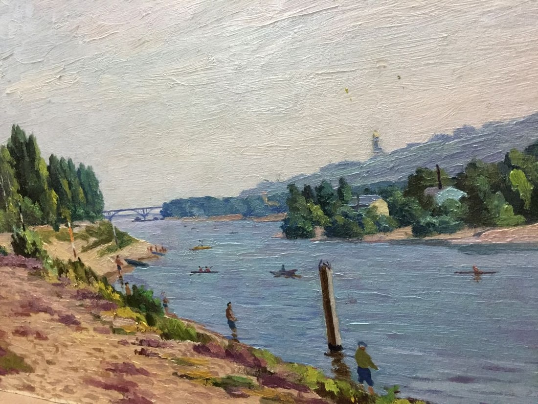 Oil painting Rest by the river Leonid Konstantinovich Kudryavtsev - 7