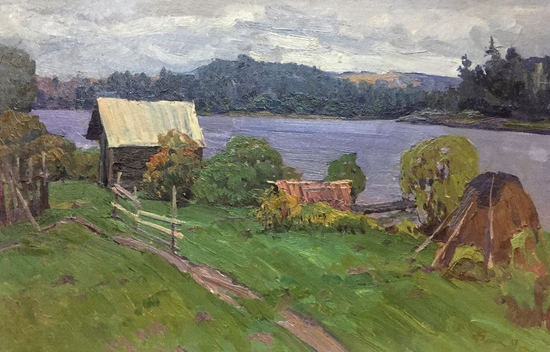 Oil painting Rural life Fomin Anatoly Nikiforovich (1 of 10)