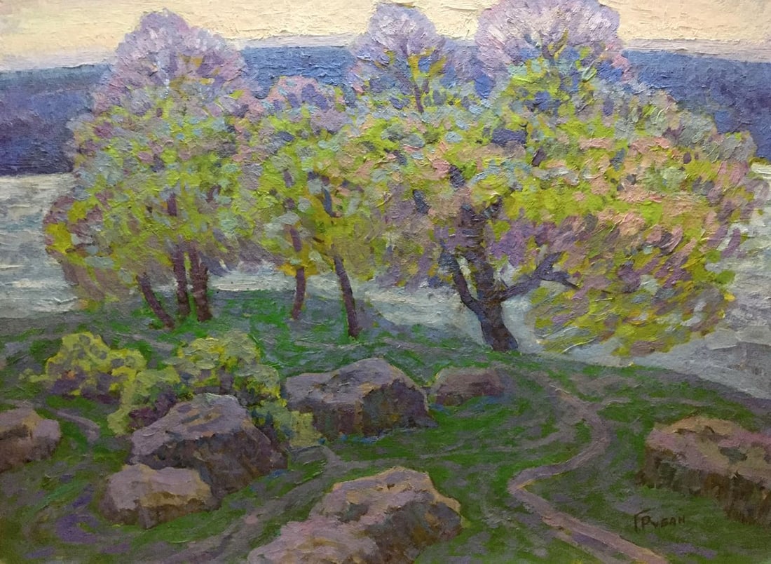 Oil painting Spring in the Kherson region Grigory Savelievich Ruban: Title: Oil painting Spring in the Kherson region Grigory Savelievich Ruban Description: №Vern 103 *** ABOUT THIS PAINTING *** * TITLE: "Spring in the Kherson region" * ARTISTS: Grigory Savelievi
