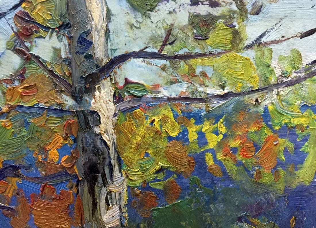 Oil painting Forest landscape Gantman Moisey Faibovich - 3