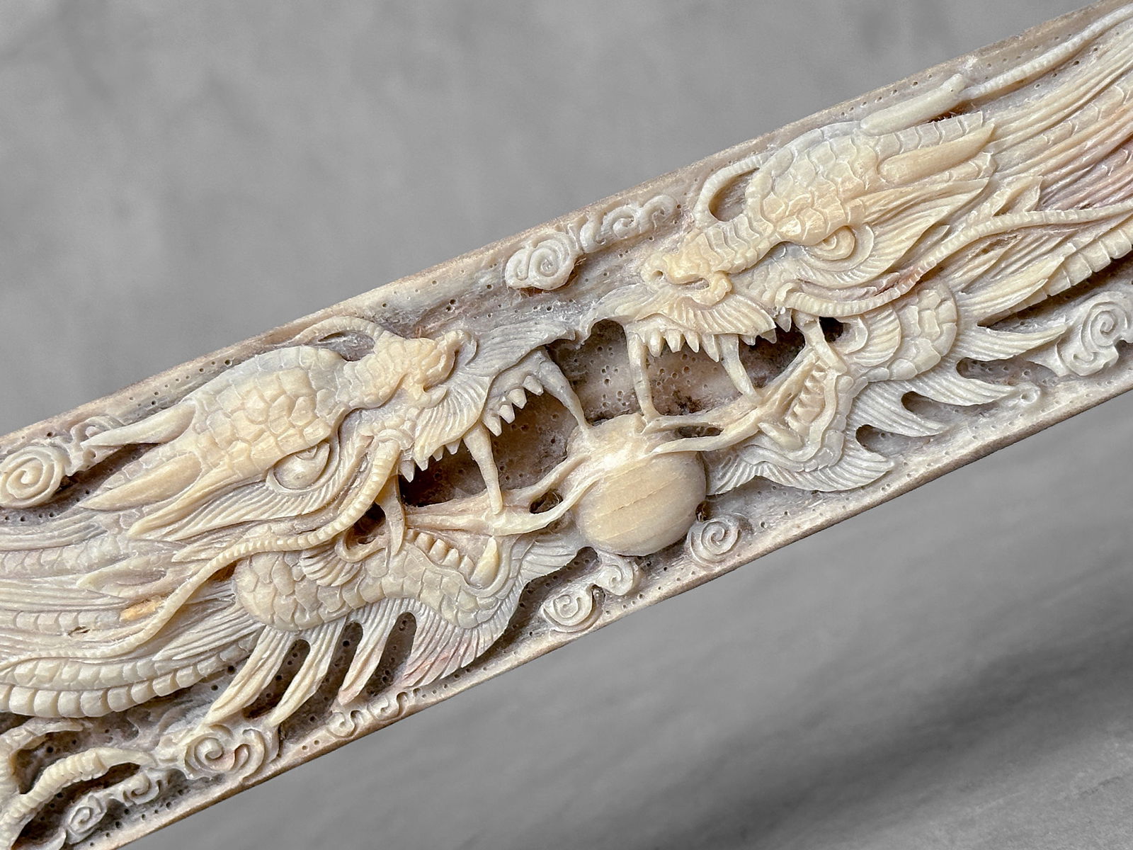 Extra large carved swordfish - Double Dragon motif - 3