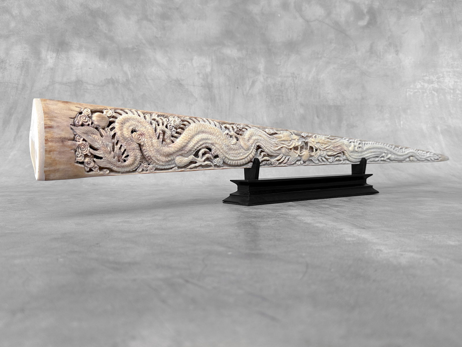 Extra large carved swordfish - Double Dragon motif - 4