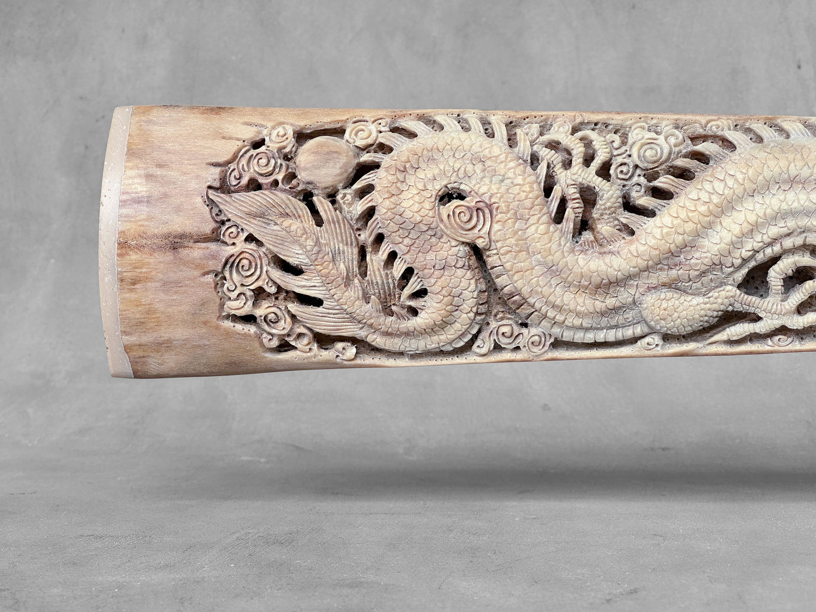 Extra large carved swordfish - Double Dragon motif - 5