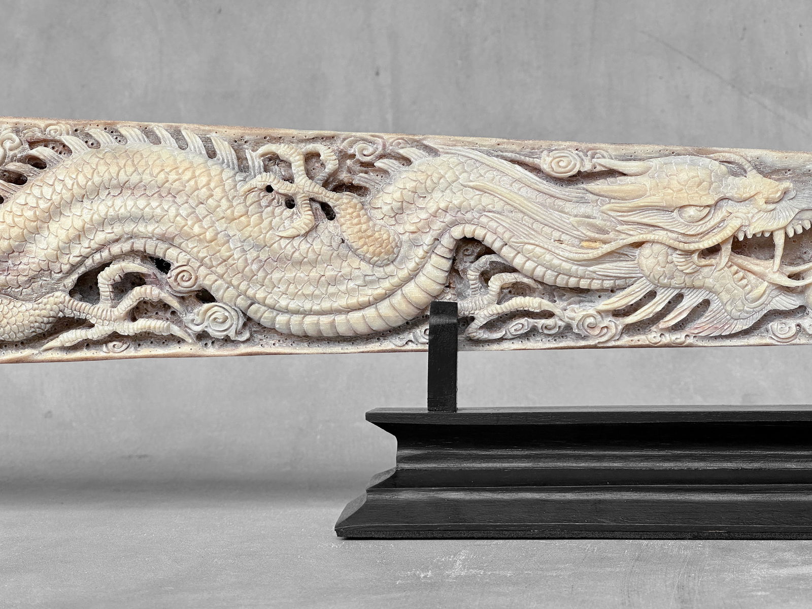 Extra large carved swordfish - Double Dragon motif - 6