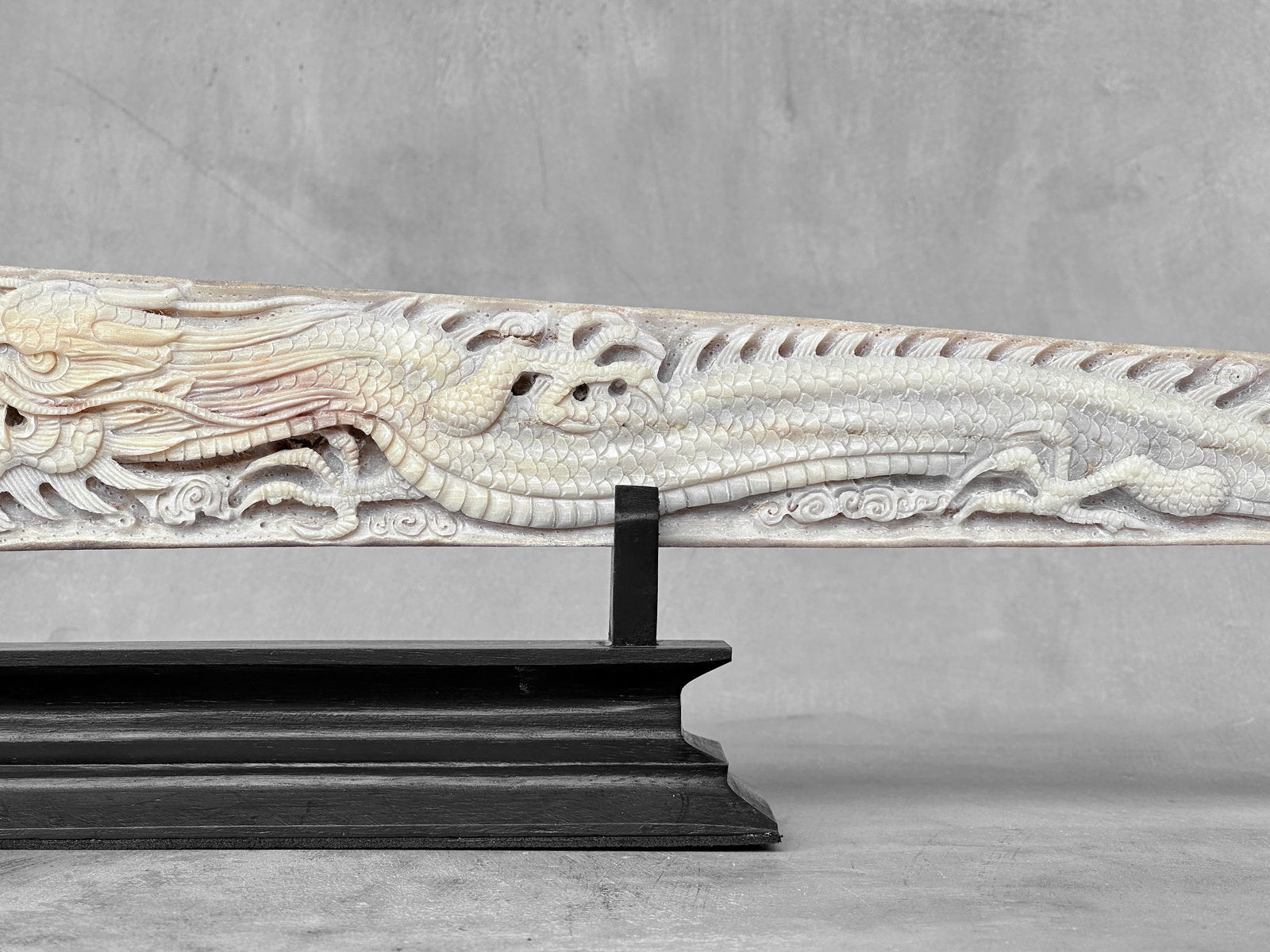 Extra large carved swordfish - Double Dragon motif - 8