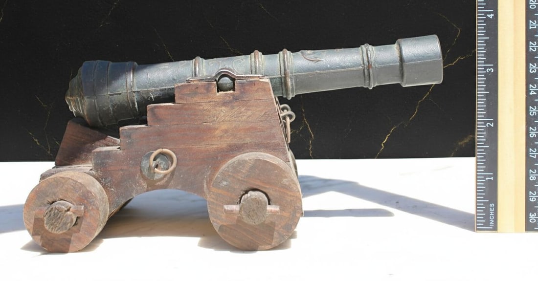 Decorative English Naval Cannon Model, XVI and XVII Century Replica Made in Mexico - 14