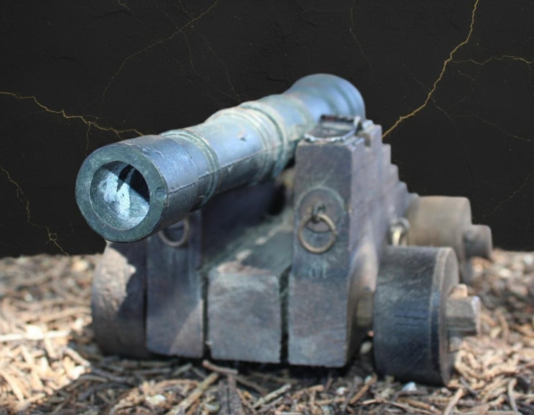 Decorative English Naval Cannon Model, XVI and XVII Century Replica Made in Mexico - 18