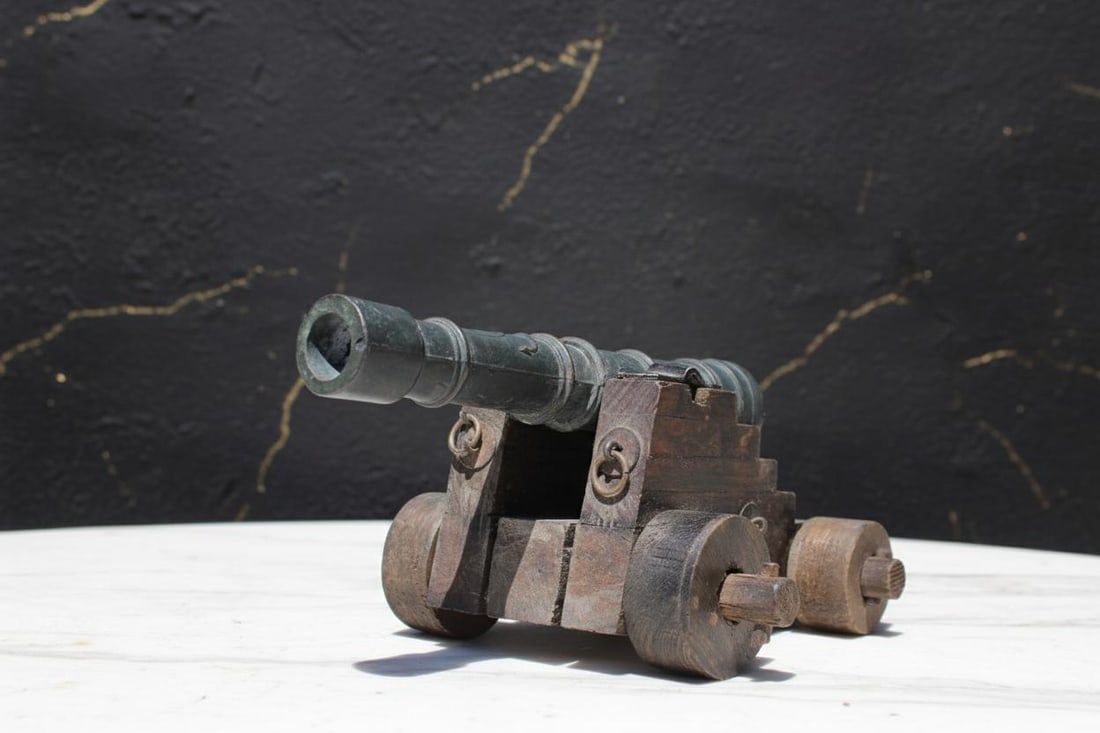 Decorative English Naval Cannon Model, XVI and XVII Century Replica Made in Mexico - 3