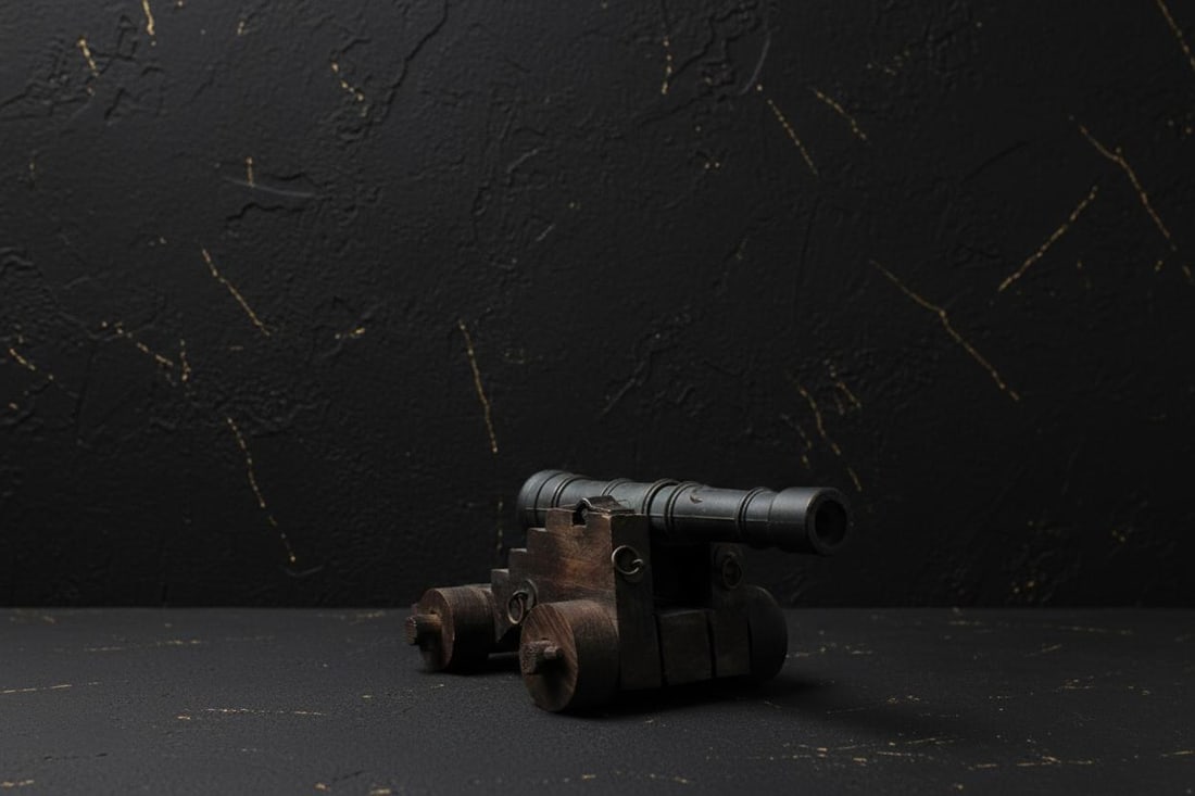 Decorative English Naval Cannon Model, XVI and XVII Century Replica Made in Mexico - 4