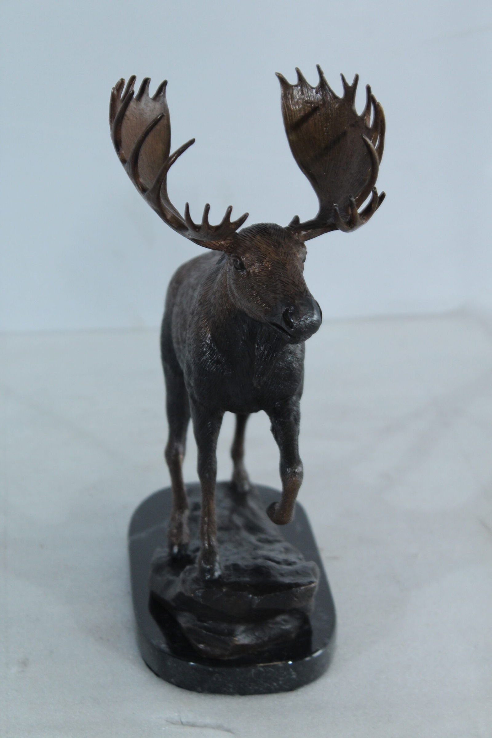 Bronze Moose Statue - Indoor/Outdoor Wildlife Sculpture,Wax Casting with Lifelike Detail, Moose - 10