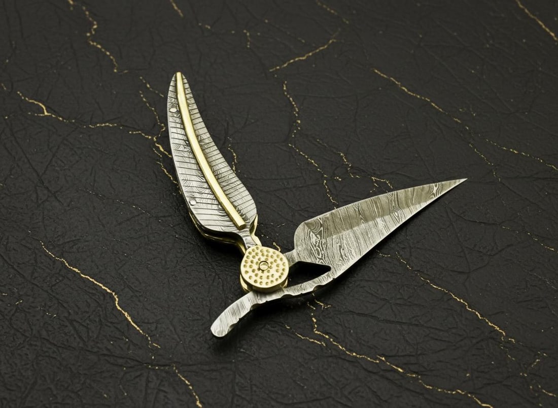 Handmade Damascus Steel Folding Knife with Liner Lock, Custom Pocket Hunting Blade: Title:Handmade Damascus Steel Folding Knife with Liner Lock, Custom Pocket Hunting BladeDescription:This is a custom handmade folding pocket knife, crafted from high-quality Damascus steel. Its