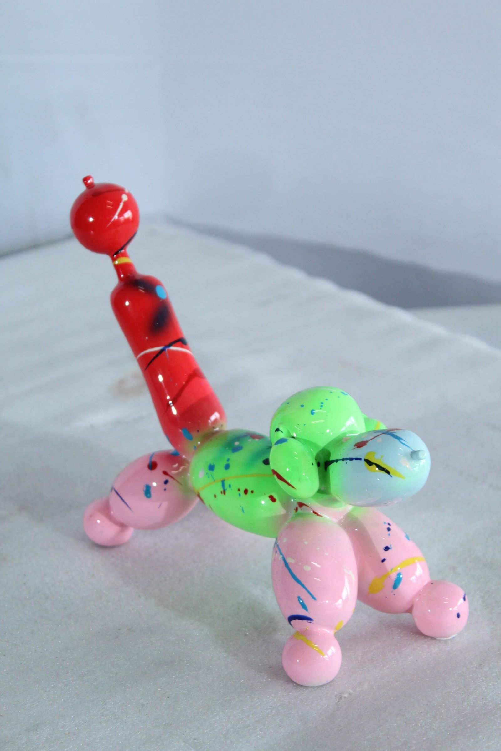 Resin Balloon Dog Statue –Colorful Indoor/Outdoor Pop Art Sculpture with Glossy Multicolor Finish, - 8