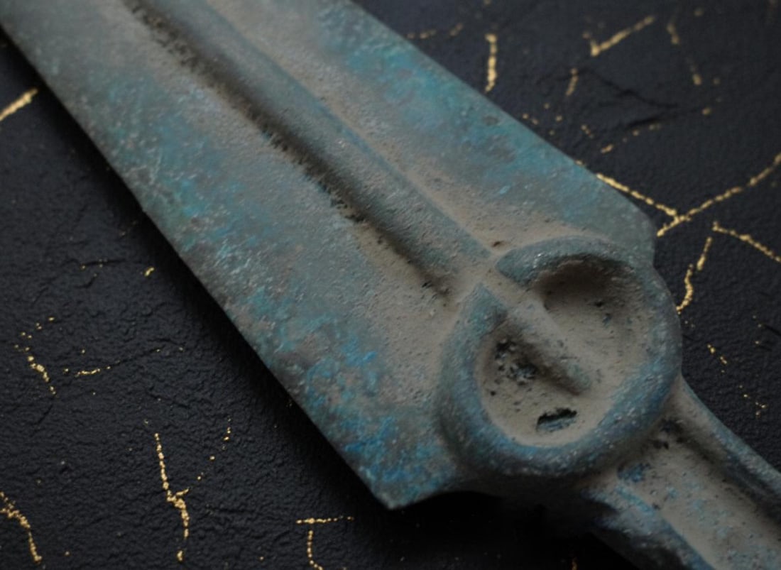 Ancient Luristan Bronze Dagger Antique Persian Style Sword Akinak Weapon - 2