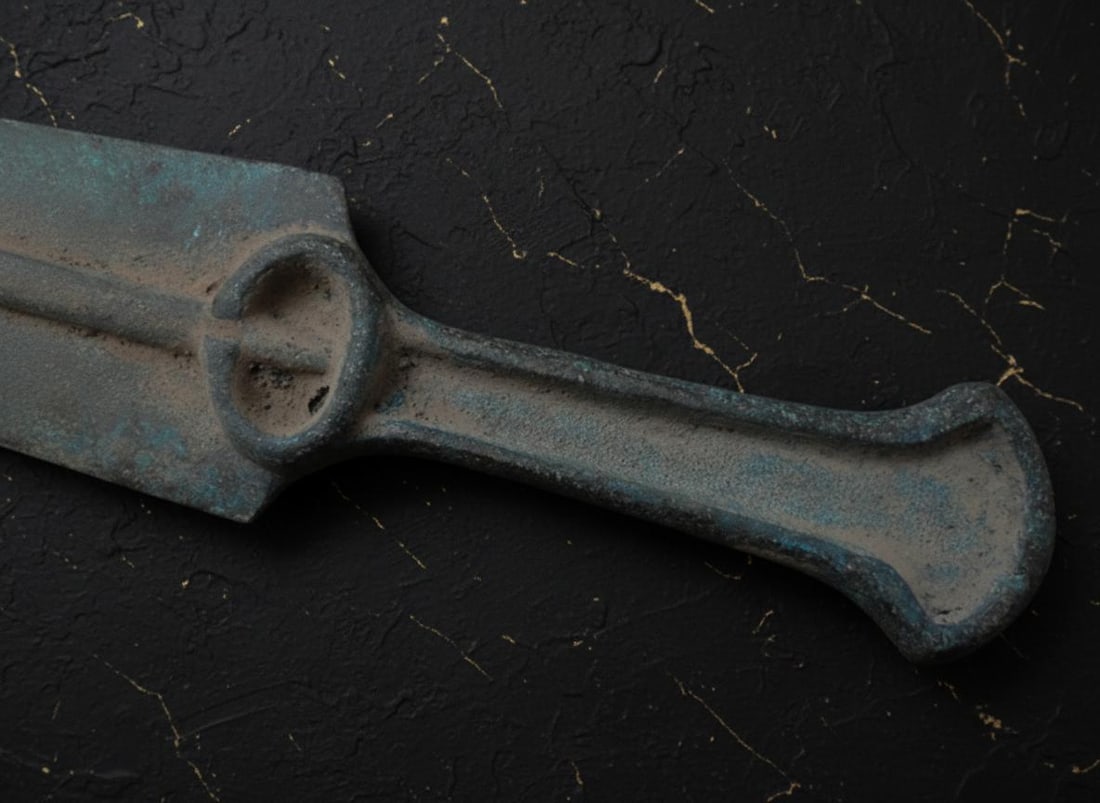 Ancient Luristan Bronze Dagger Antique Persian Style Sword Akinak Weapon - 4